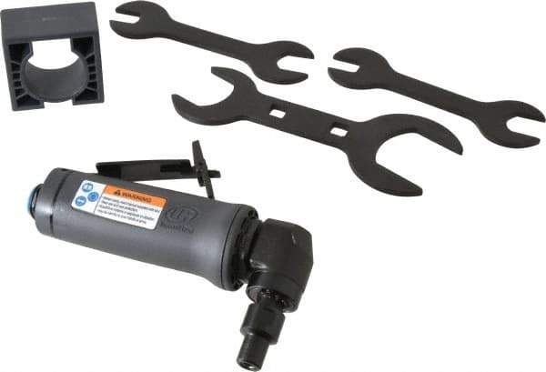 Ingersoll-Rand - 1/4" Collet, Angle Handle, Angle Air Die Grinder - 12,000 RPM, Dual Capable Exhaust, 19 CFM, 0.4 hp - Apex Tool & Supply