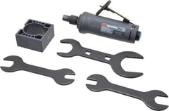 Ingersoll-Rand - 1/4" Collet, Straight Handle, Angle Air Die Grinder - 25,000 RPM, Dual Capable Exhaust, 20 CFM, 0.4 hp, 1/4 NPT - Apex Tool & Supply