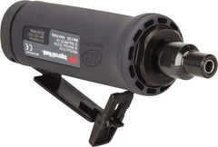 Ingersoll-Rand - 1/4" Collet, Straight Handle, Angle Air Die Grinder - 35,000 RPM, Dual Capable Exhaust, 25 CFM, 0.4 hp, 1/4 NPT - Apex Tool & Supply