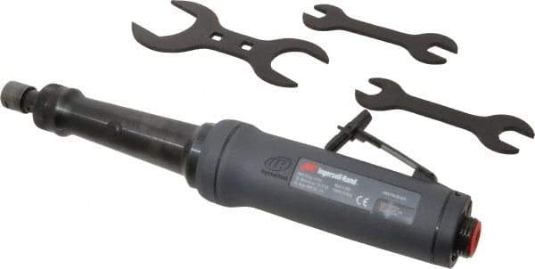 Ingersoll-Rand - 1/4" Collet, Straight Handle, Angle Air Die Grinder - 18,000 RPM, Rear Exhaust, 55 CFM, 1.35 hp, 3/8 NPT - Apex Tool & Supply