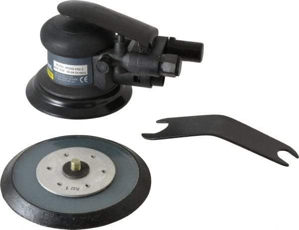 Ingersoll-Rand - 12,000 OPM, 15.8 CFM Air Consumption, Palm Air Orbital Sander - Round Pad, 1/4 NPT Inlet - Apex Tool & Supply