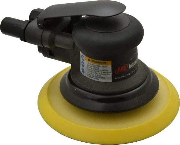 Ingersoll-Rand - 12,000 OPM, 15.8 CFM Air Consumption, Palm Air Orbital Sander - Round Pad, 1/4 NPT Inlet - Apex Tool & Supply