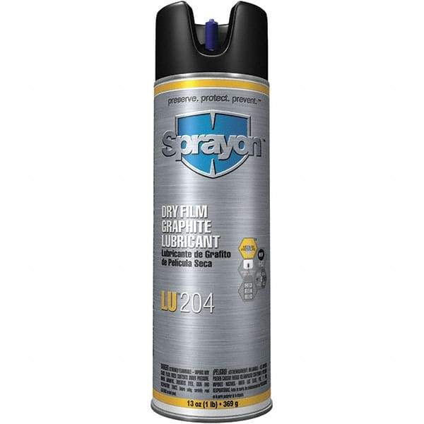 Sprayon - 10 oz Aerosol Dry Film Lubricant - Black, -40°F to 850°F - Apex Tool & Supply