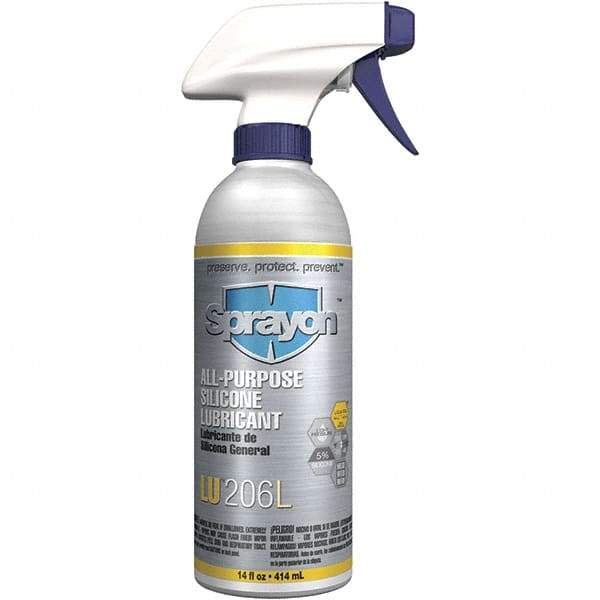 Sprayon - 14 oz Trigger Spray Can Silicone Lubricant - Clear, -50°F to 375°F - Apex Tool & Supply