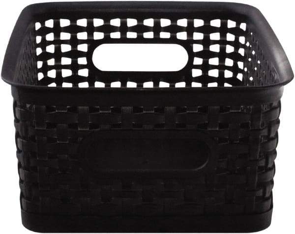 ADVANTUS - 1 Compartment, 9-7/8 Inch Wide x 7-3/8 Inch Deep x 4 Inch High, File Storage Box - Plastic, Black - Apex Tool & Supply