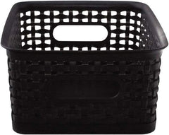 ADVANTUS - 1 Compartment, 9-7/8 Inch Wide x 7-3/8 Inch Deep x 4 Inch High, File Storage Box - Plastic, Black - Apex Tool & Supply