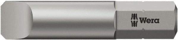 Wera - 4mm x 32mm Blade, 1/4" Drive Slotted Screwdriver Bit - 1-1/4" OAL - Apex Tool & Supply