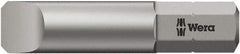 Wera - 4mm x 32mm Blade, 1/4" Drive Slotted Screwdriver Bit - 1-1/4" OAL - Apex Tool & Supply