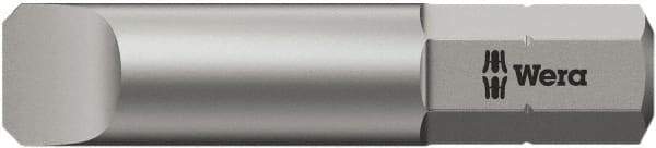 Wera - 1mm x 32mm Blade, 1/4" Drive Slotted Screwdriver Bit - 1-1/4" OAL - Apex Tool & Supply