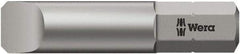 Wera - 1mm x 32mm Blade, 1/4" Drive Slotted Screwdriver Bit - 1-1/4" OAL - Apex Tool & Supply