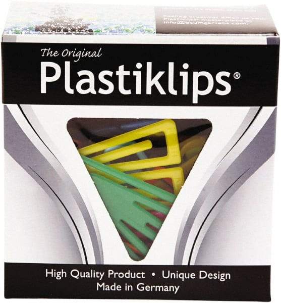 Baum/Gartens - 1-5/16" Wide Binder Clip - Assorted Colors - Apex Tool & Supply