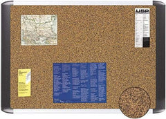 MasterVision - 48" Wide x 36" High Open Cork Bulletin Board - Tan - Apex Tool & Supply
