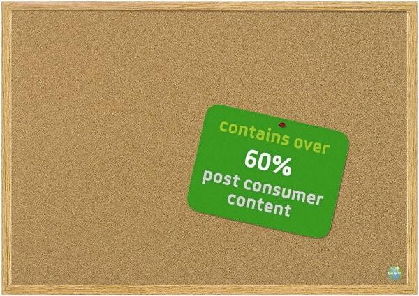 MasterVision - 48" Wide x 36" High Open Cork Bulletin Board - Natural (Color) - Apex Tool & Supply