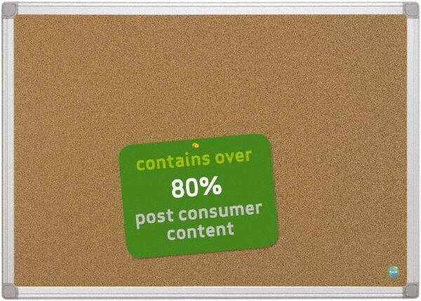 MasterVision - 36" Wide x 24" High Open Cork Bulletin Board - Natural (Color) - Apex Tool & Supply