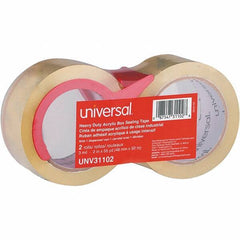 Universal One - 48mm Wide x 3mm Thick x 50m Long, 31102 Box Sealing & Label Protection Tape - Clear - Apex Tool & Supply