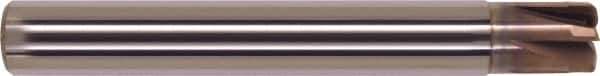 Millstar - 3/8", 6 Flute, Single End, Solid Carbide, 0.04" Corner Radius End Mill - 3" OAL, Right Hand Flute, 3/16" LOC, Right Hand Cut - Apex Tool & Supply