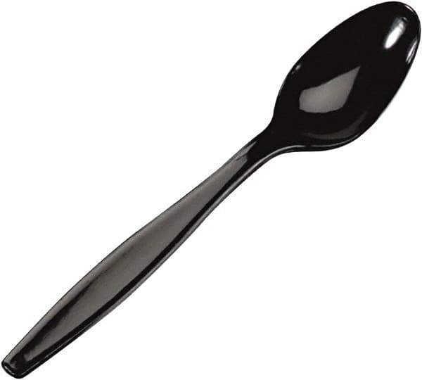 Dixie - Plastic Cutlery, Heavyweight Teaspoons - Black - Apex Tool & Supply
