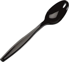 Dixie - Plastic Cutlery, Heavyweight Teaspoons - Black - Apex Tool & Supply