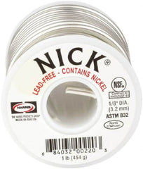 Lincoln Electric - Solder Type: Lead-Free Solder Diameter (Inch): 1/8 - Apex Tool & Supply