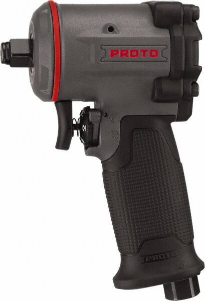 Proto - 1/2" Drive, 10,000 RPM, 635 Ft/Lb Torque Impact Wrench - Pistol Grip Handle, 1,650 IPM, 4.5 CFM, 90 psi, 1/4" NPT Inlet - Apex Tool & Supply