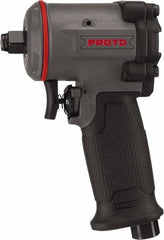 Proto - 1/2" Drive, 10,000 RPM, 635 Ft/Lb Torque Impact Wrench - Pistol Grip Handle, 1,650 IPM, 4.5 CFM, 90 psi, 1/4" NPT Inlet - Apex Tool & Supply