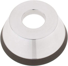 Tru-Maxx - 95mm Diam, 1-1/4" Hole Size, 1" Overall Thickness, 220 Grit, Type 11V9, Tool & Cutter Grinding Wheel - Very Fine Grade, Diamond - Apex Tool & Supply