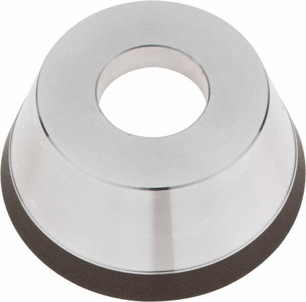 Tru-Maxx - 95mm Diam, 1-1/4" Hole Size, 1" Overall Thickness, 120 Grit, Type 11V9, Tool & Cutter Grinding Wheel - Fine Grade, CBN - Apex Tool & Supply