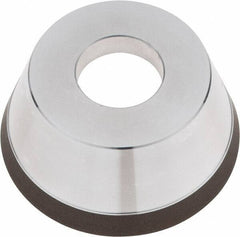 Tru-Maxx - 95mm Diam, 1-1/4" Hole Size, 1" Overall Thickness, 120 Grit, Type 11V9, Tool & Cutter Grinding Wheel - Fine Grade, CBN - Apex Tool & Supply