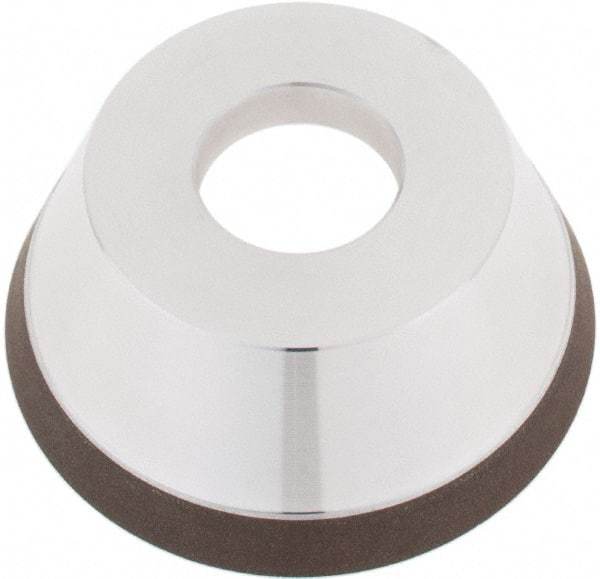 Tru-Maxx - 95mm Diam, 1-1/4" Hole Size, 1" Overall Thickness, 100 Grit, Type 11V9, Tool & Cutter Grinding Wheel - Fine Grade, CBN - Apex Tool & Supply