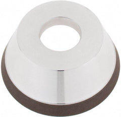 Tru-Maxx - 95mm Diam, 1-1/4" Hole Size, 1" Overall Thickness, 100 Grit, Type 11V9, Tool & Cutter Grinding Wheel - Fine Grade, CBN - Apex Tool & Supply