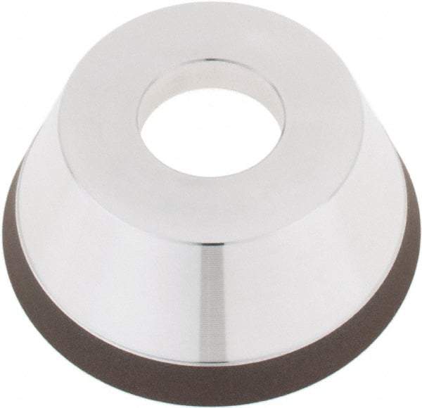 Tru-Maxx - 95mm Diam, 1-1/4" Hole Size, 1" Overall Thickness, 120 Grit, Type 11V9, Tool & Cutter Grinding Wheel - Fine Grade, CBN - Apex Tool & Supply