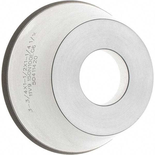 Tru-Maxx - 95mm Diam, 1-1/4" Hole Size, 1" Overall Thickness, 150 Grit, Type 11V9, Tool & Cutter Grinding Wheel - Very Fine Grade, CBN - Apex Tool & Supply