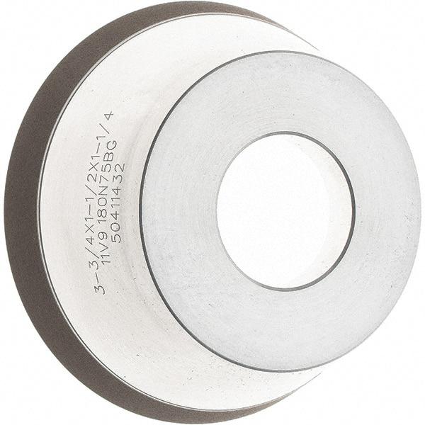 Tru-Maxx - 95mm Diam, 1-1/4" Hole Size, 1" Overall Thickness, 180 Grit, Type 11V9, Tool & Cutter Grinding Wheel - Very Fine Grade, Diamond - Apex Tool & Supply