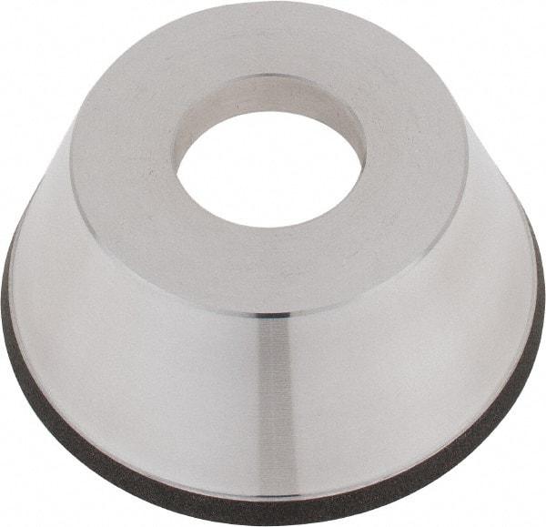 Tru-Maxx - 95mm Diam, 1-1/4" Hole Size, 1" Overall Thickness, 100 Grit, Type 11V9, Tool & Cutter Grinding Wheel - Fine Grade, CBN - Apex Tool & Supply