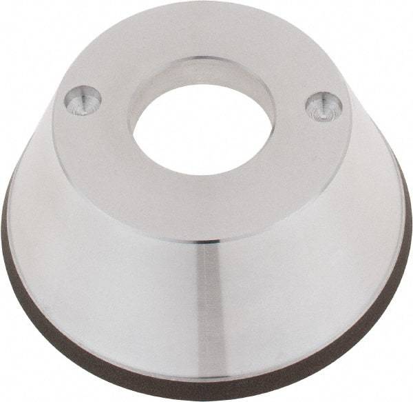 Tru-Maxx - 95mm Diam, 1-1/4" Hole Size, 1" Overall Thickness, 120 Grit, Type 11V9, Tool & Cutter Grinding Wheel - Fine Grade, CBN - Apex Tool & Supply