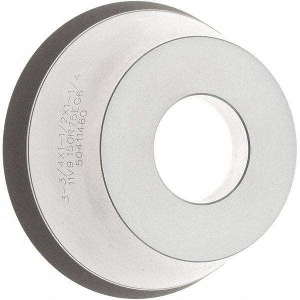Tru-Maxx - 95mm Diam, 1-1/4" Hole Size, 1" Overall Thickness, 150 Grit, Type 11V9, Tool & Cutter Grinding Wheel - Very Fine Grade, Diamond - Apex Tool & Supply