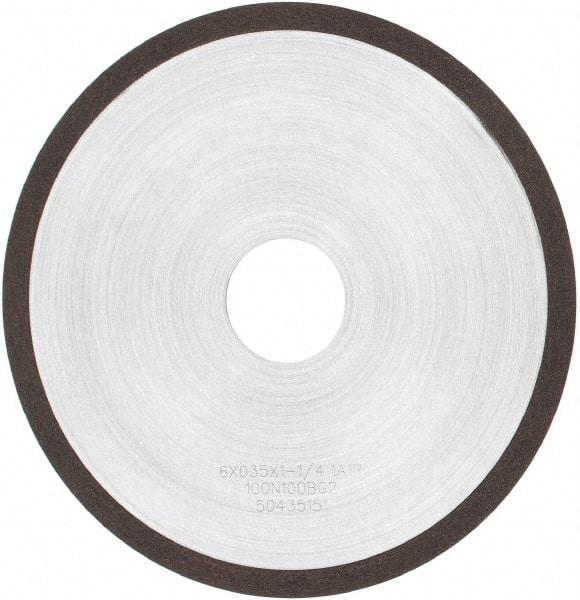 Tru-Maxx - 6" 100 Grit Diamond Cutoff Wheel - 0.035" Thick, 1-1/4" Arbor, Use with Angle Grinders - Apex Tool & Supply