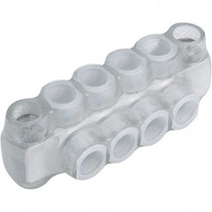 Panduit - 3 Port, 4 AWG Compatible, Tap Connector - 4" OAL x 2-1/4" OAW x 1.36" OAH, Clear - Apex Tool & Supply