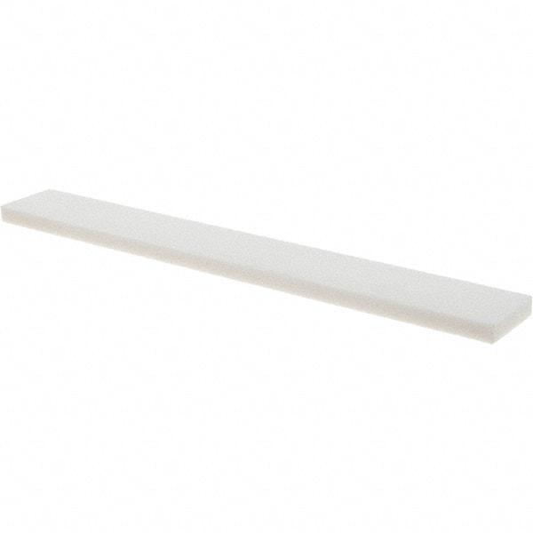 Tru-Maxx - 100 Grit Aluminum Oxide Rectangular Polishing Stone - Fine Grade, 1" Wide x 8" Long x 1/4" Thick - Apex Tool & Supply