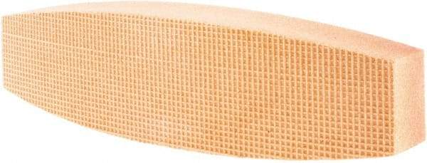 Tru-Maxx - 120 Grit Aluminum Oxide Boat (Shape) Polishing Stone - Fine Grade, 2-1/2" Wide x 9" Long x 1-1/2" Thick - Apex Tool & Supply