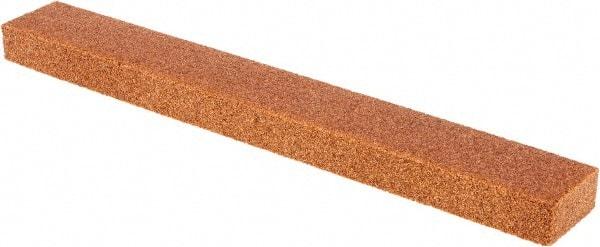 Tru-Maxx - 80 Grit Aluminum Oxide Rectangular Roughing Stone - Medium Grade, 1" Wide x 8" Long x 1/2" Thick - Apex Tool & Supply