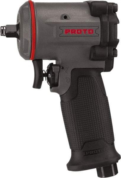 Proto - 3/8" Drive, 6,000 RPM, 445 Ft/Lb Torque Impact Wrench - Pistol Grip Handle, 1,260 IPM, 3 CFM, 90 psi, 1/4" NPT Inlet - Apex Tool & Supply