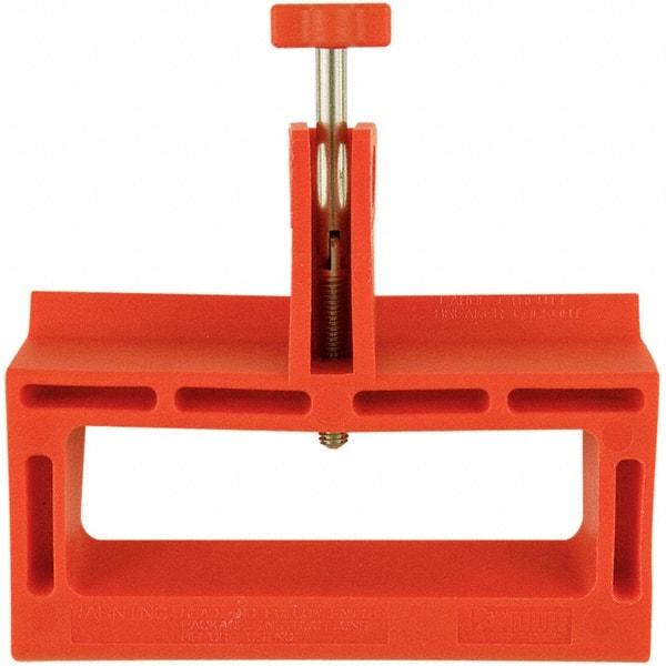 Panduit - Nylon Large Handle Circuit Breaker Lockout - 3/8 Max Cord Diam, 1 Padlock, 1 Circuit - Apex Tool & Supply