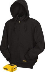 DeWALT - Size XL Heated & Cold Weather Jacket - Black, Cotton & Polyester, Zipper Closure - Apex Tool & Supply