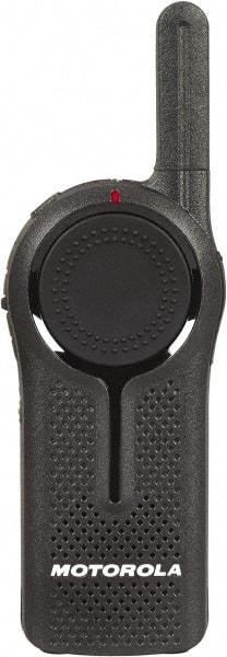Motorola - 300,000 Sq Ft Range, 6 Channel, 1 Watt, Series DLR, Professional Two Way Radio - ISM Band, 900 Hz, Lithium-Ion Battery, 14 hr Life, Plastic, 4.2" High x 1.7" Wide x 0.9" Deep, Cloning, Low Battery Alerts, Mil Spec 810/IP54 - Apex Tool & Supply