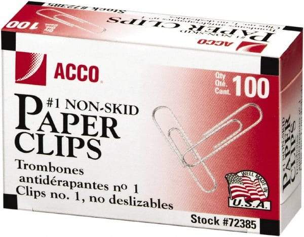 ACCO - 1-3/8" Wide Paper Fastener - Silver - Apex Tool & Supply