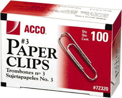 ACCO - 15/16" Wide Paper Fastener - Silver - Apex Tool & Supply