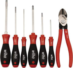 Wiha - 7 Piece Cutting Plier Set - Comes in Clamshell - Apex Tool & Supply