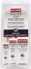 Wooster Brush - 1, 1-1/2 & 2" Angle/Flat Polyester General Purpose Paint Brush Set - 2-3/16, 2-7/16 & 2-11/16" Bristle Length, 7-1/2" Wood Handle - Apex Tool & Supply
