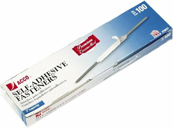 ACCO - 100 Piece Paper File Fasteners - 7.6" Long - Apex Tool & Supply